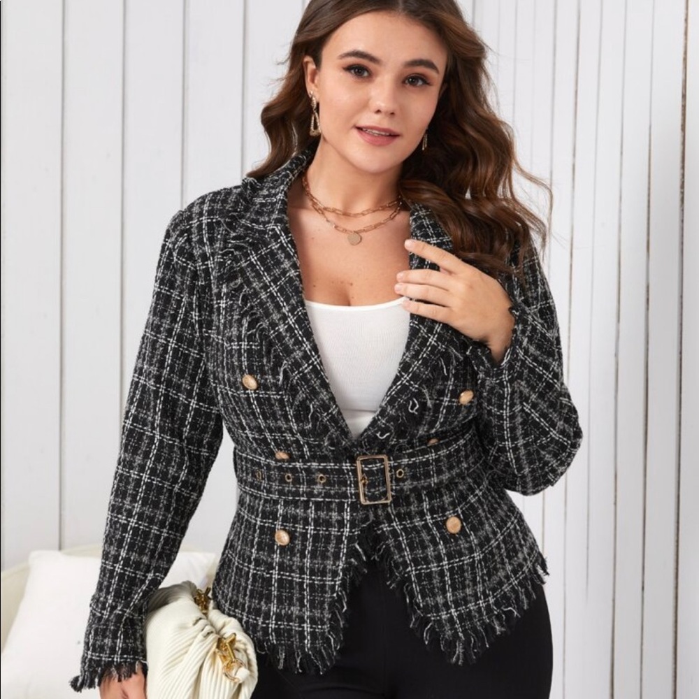 Beautiful frayed tweed jacket
